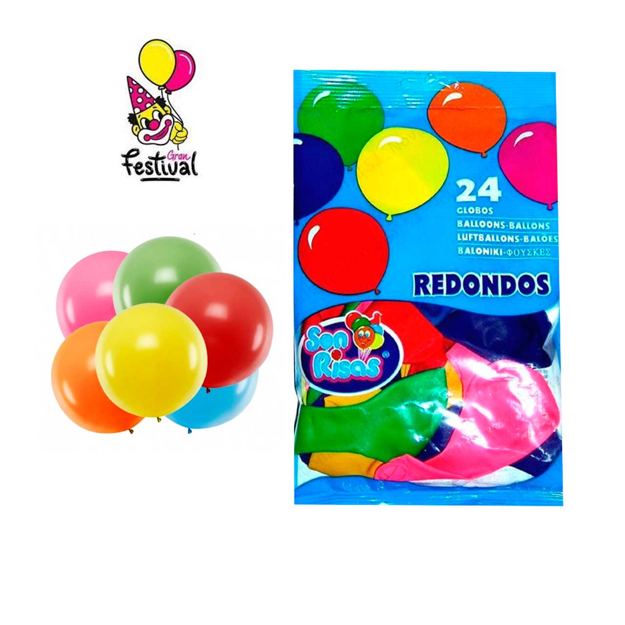 Bolsa globos grandes colores surtidos en #sevilla para decorar tu #fiesta
